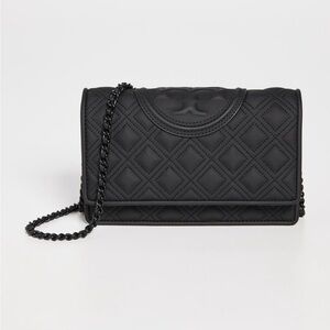 Tory Burch Fleming Matte Cross Body black on black Bag